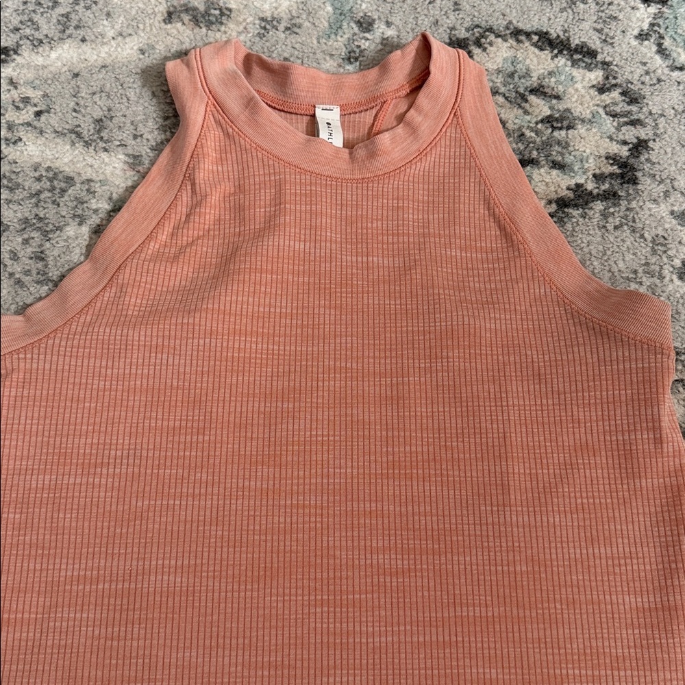 Athleta Ribbed High Neck Tank Size Medium - Picture 2 of 7
